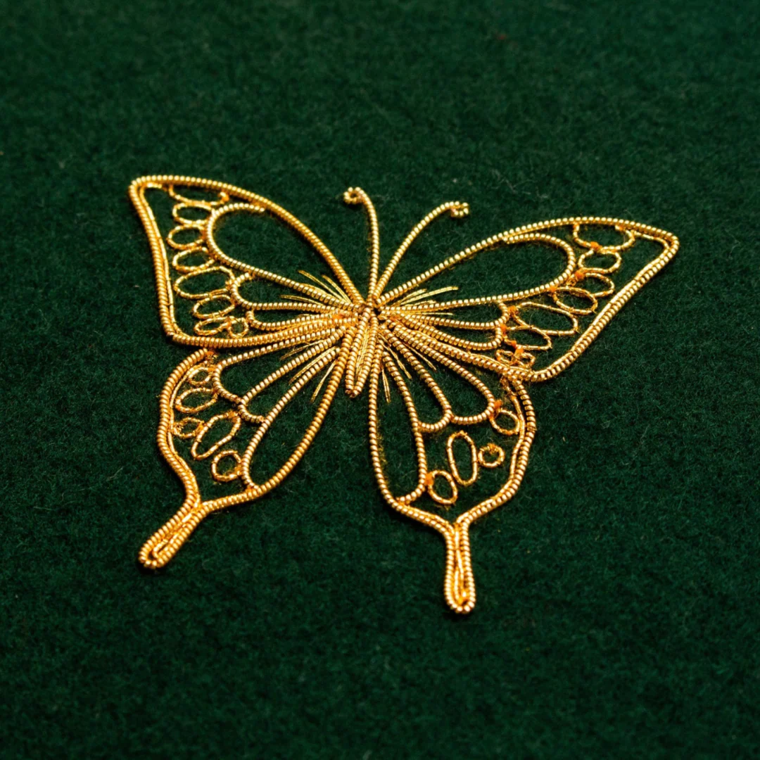 Tuesday 23 September, 10.30-5 p.m.: Studio Tour and Workshop: Filigree Butterfly Goldwork Embroidery with Hand & Lock - Image 11