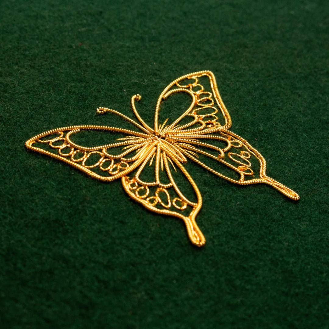 Tuesday 23 September, 10.30-5 p.m.: Studio Tour and Workshop: Filigree Butterfly Goldwork Embroidery with Hand & Lock - Image 9