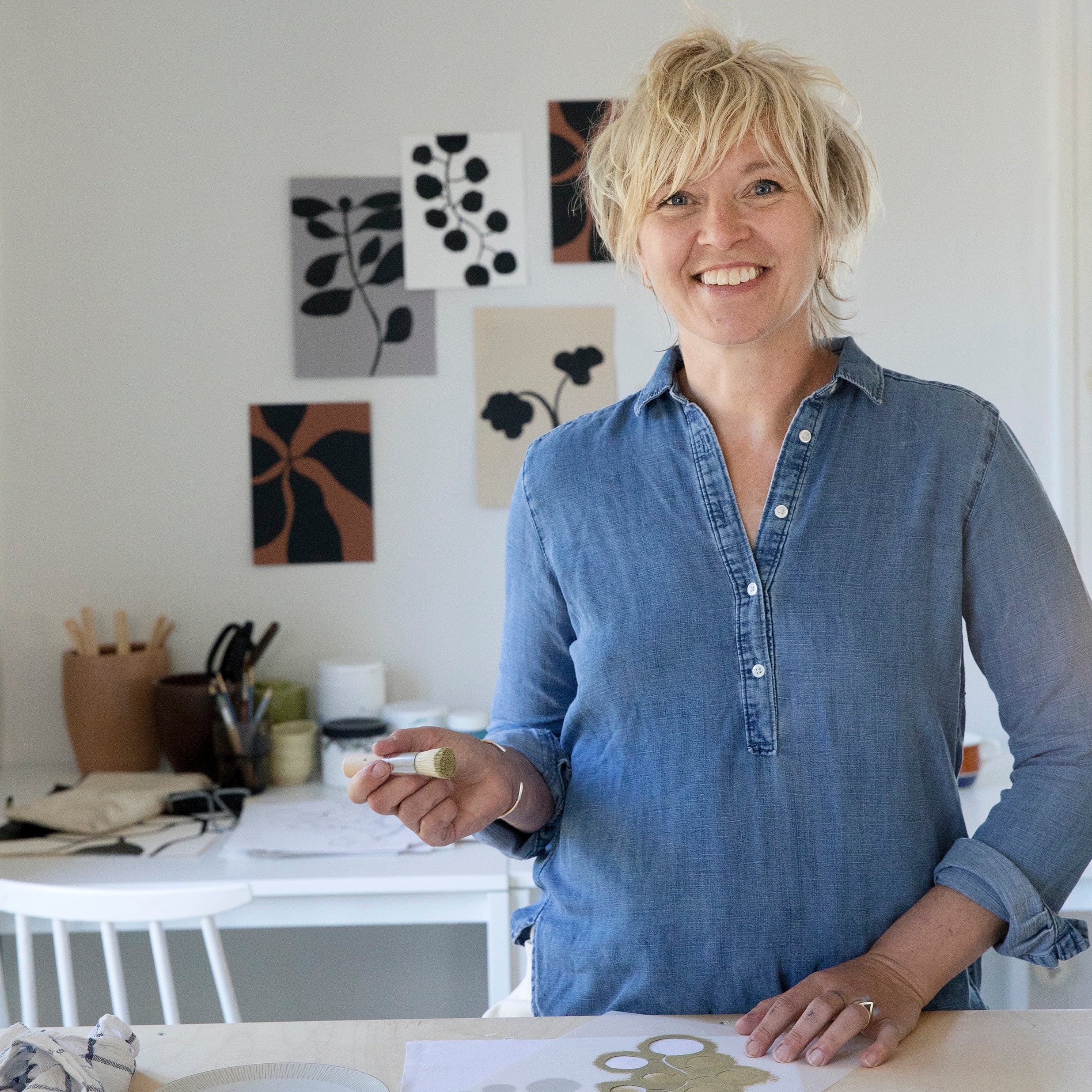 Saturday 26 September, 2-5 p.m. (BST): Online Workshop, Stencil New Designs on Revived Fabric with Lotta Jansdotter - Image 10