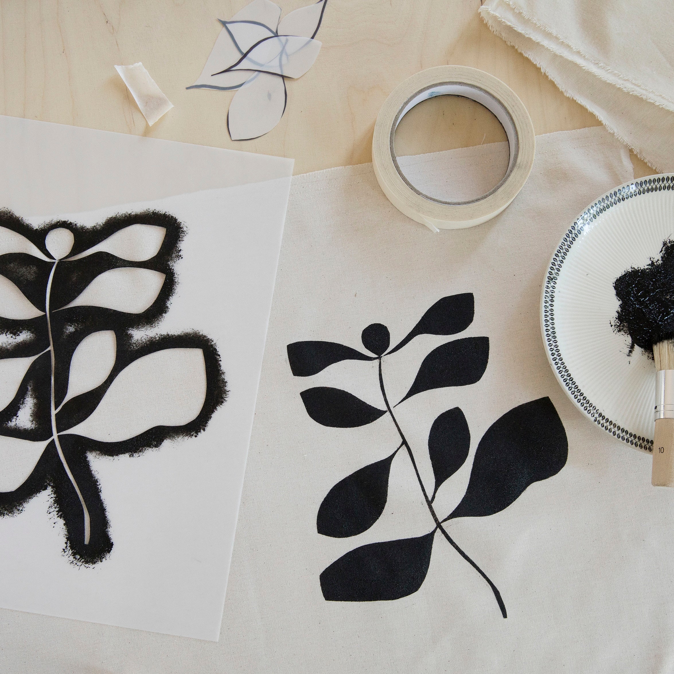 Saturday 26 September, 2-5 p.m. (BST): Online Workshop, Stencil New Designs on Revived Fabric with Lotta Jansdotter - Image 6