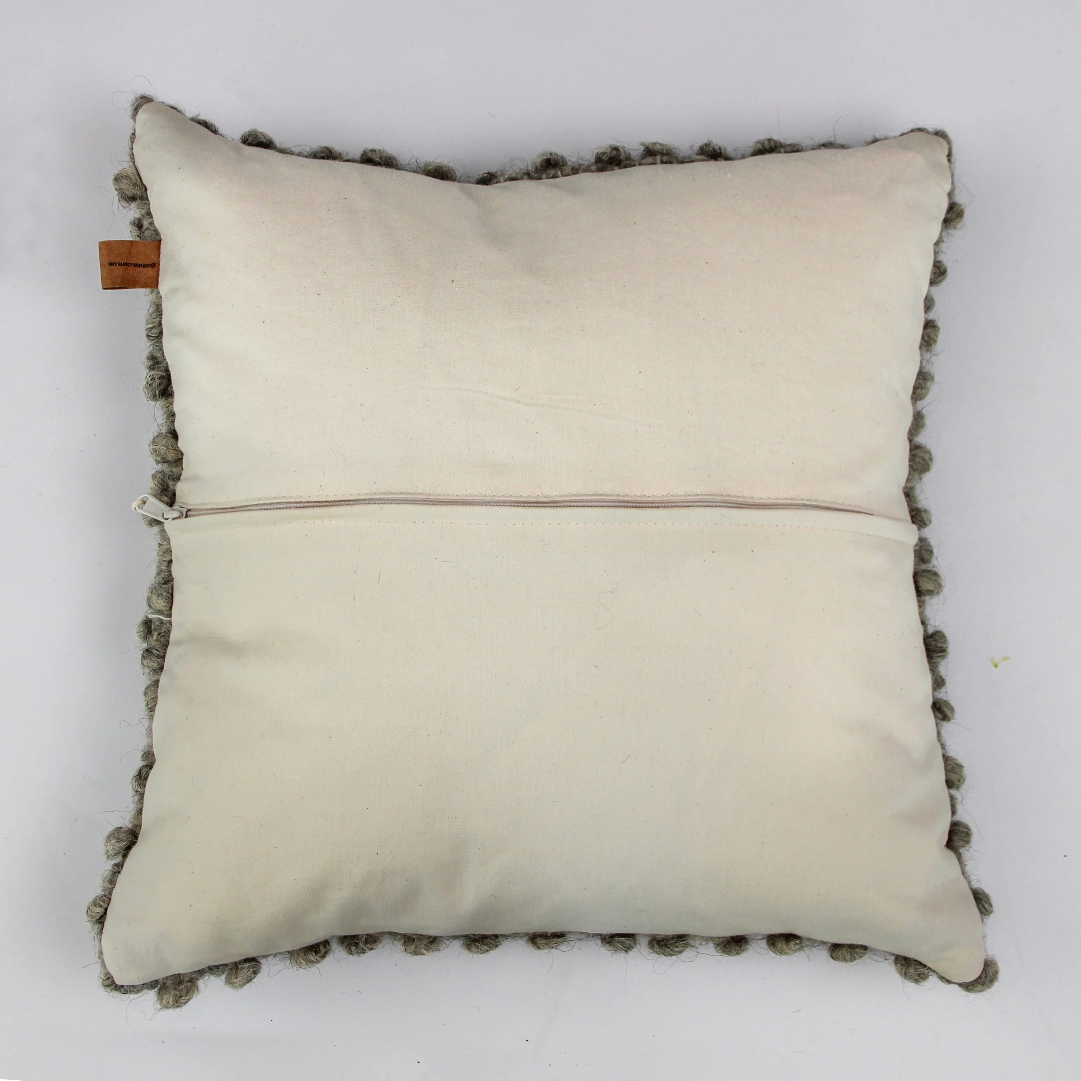 Ukraine, Gushka, Handwoven Grey Pillow (EU) - Image 3